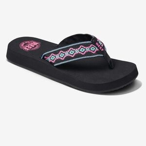 NEW! Reef Black and Pink Sandals Sz 7 NWT